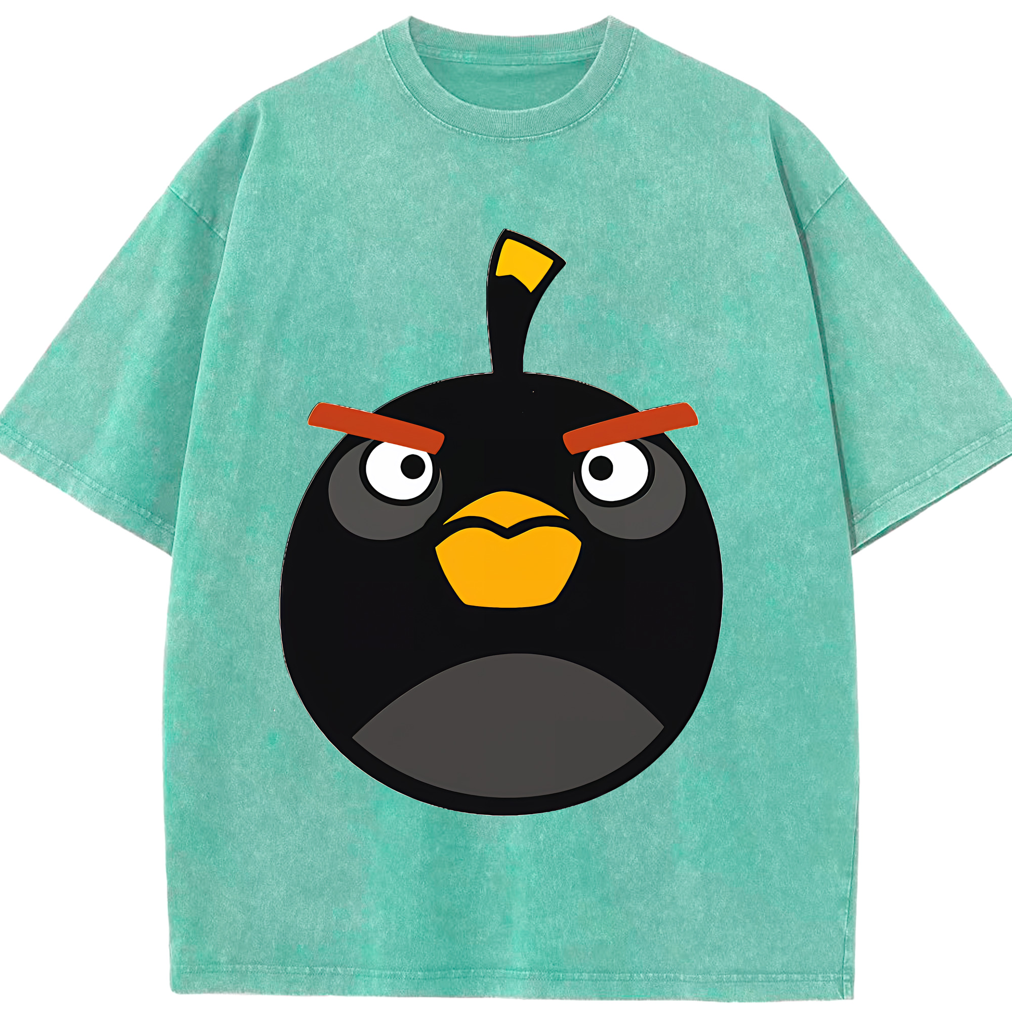 （画像用） Angry Birds アングリーバード 綿100% ヴィンテージ風 半袖Tシャツ（フロントプリント）